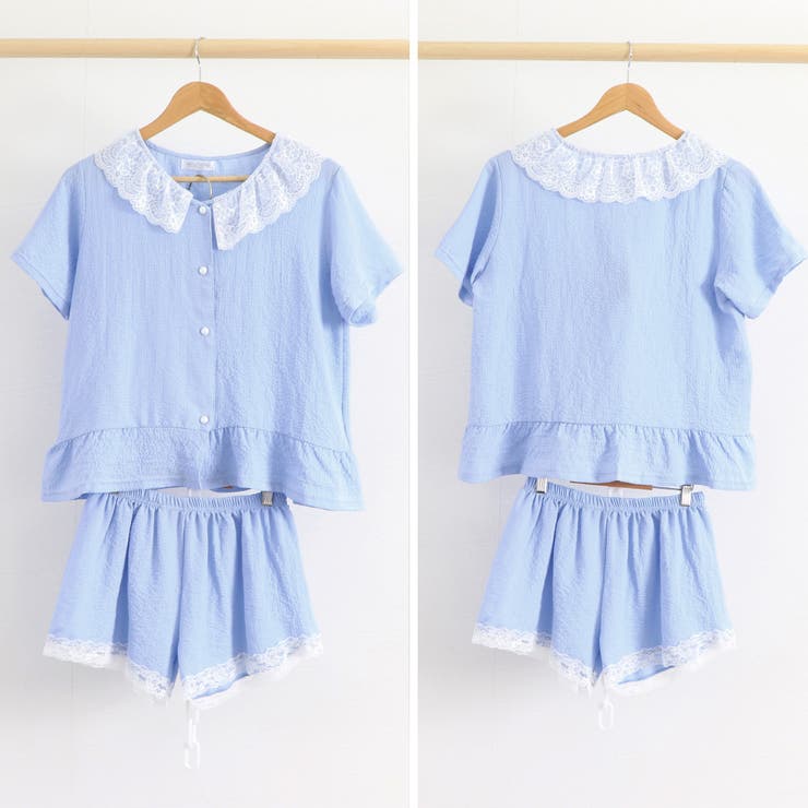 部屋着 上下セット 半袖パジャマ 春夏秋[品番：II000010625
