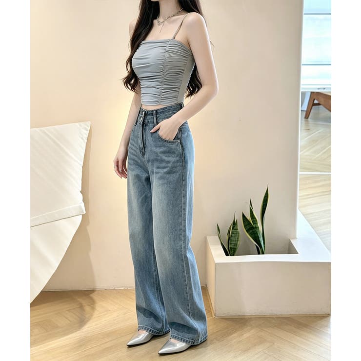 シャーリングカップ付きキャミ ブラトップ | Miniministore | 詳細画像17 