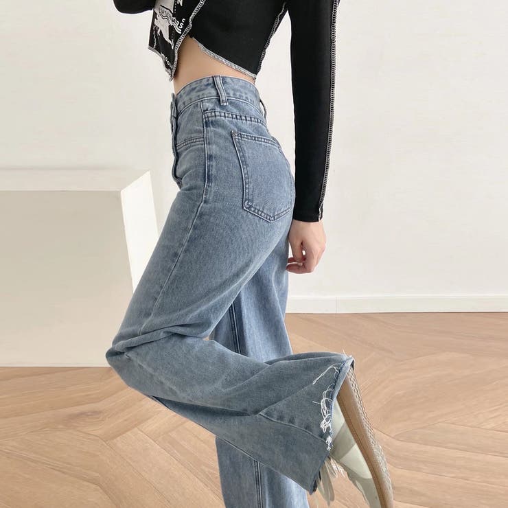 デニムストレートパンツ ハイウエスト韓国 | Miniministore | 詳細画像11 