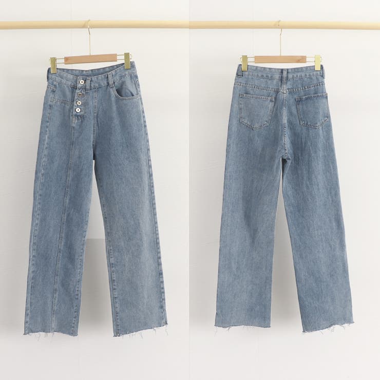 デニムストレートパンツ ハイウエスト韓国 | Miniministore | 詳細画像3 