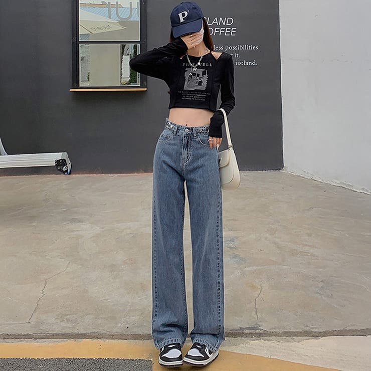 ストレートデニムパンツ レディース 美脚 | Miniministore | 詳細画像3 