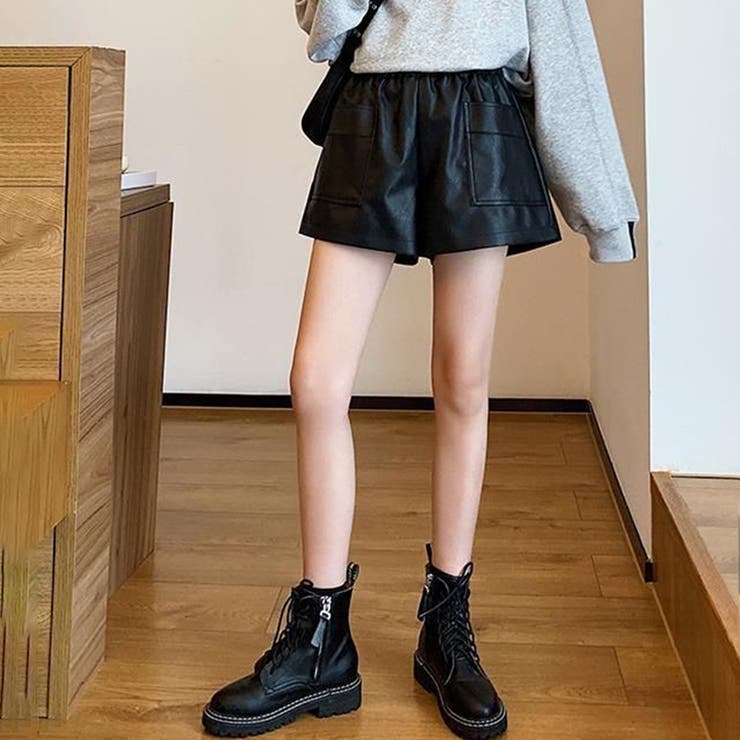 レザー ショートパンツ レディース[品番：II000006156