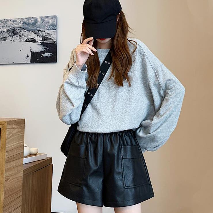 レザー ショートパンツ レディース[品番：II000006156