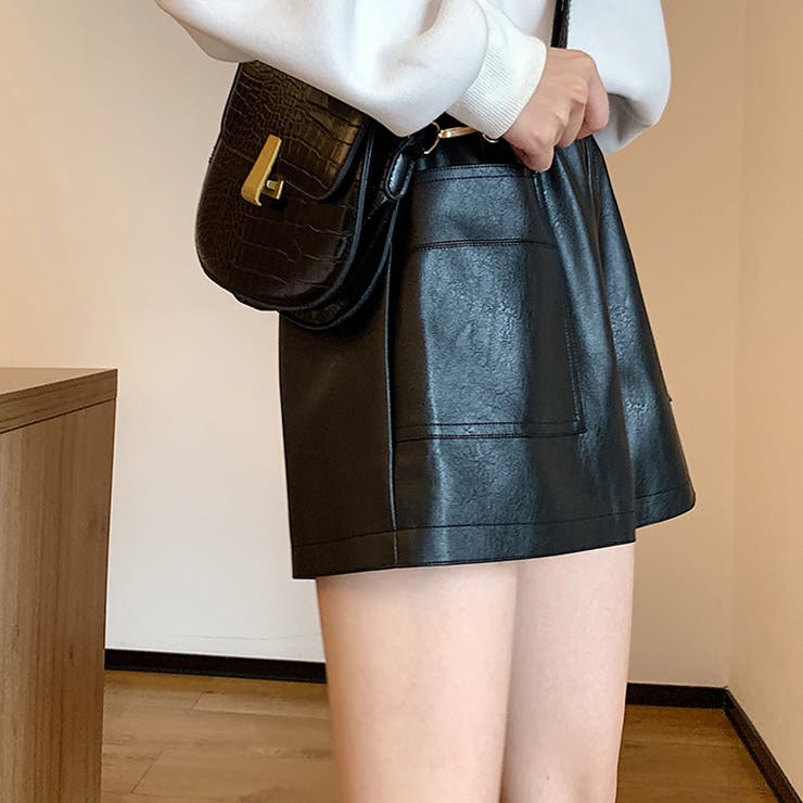 レザー ショートパンツ レディース[品番：II000006156