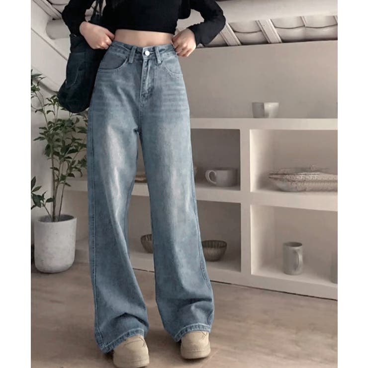 サックスブルー | ヴィンテージデニムパンツ レディース韓国 | Miniministore