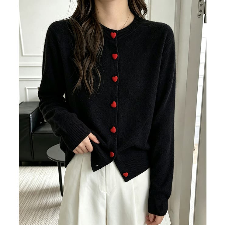 ブラック | おしゃれニットトップス レディース きれいめカジュアル | SUNSHINE CLOSET