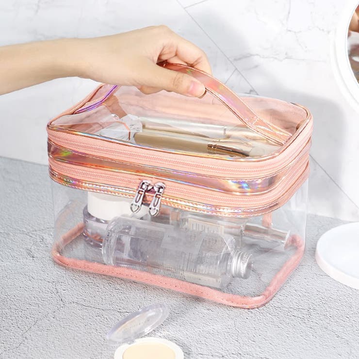 ピンク | メイクポーチ バニティポーチ 化粧品収納 | Miniministore