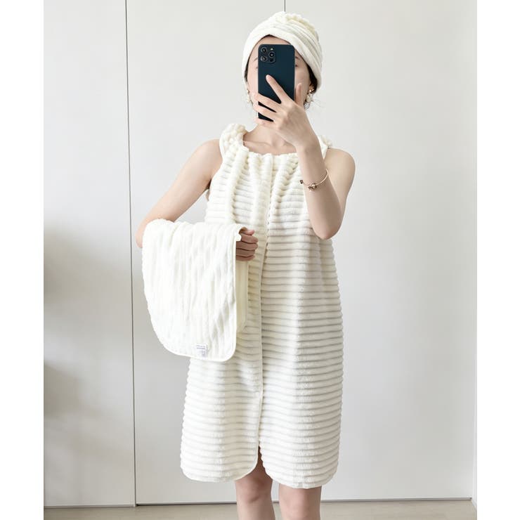 アイボリー | ワンピース+タオル+キャップ 3点セット | Miniministore