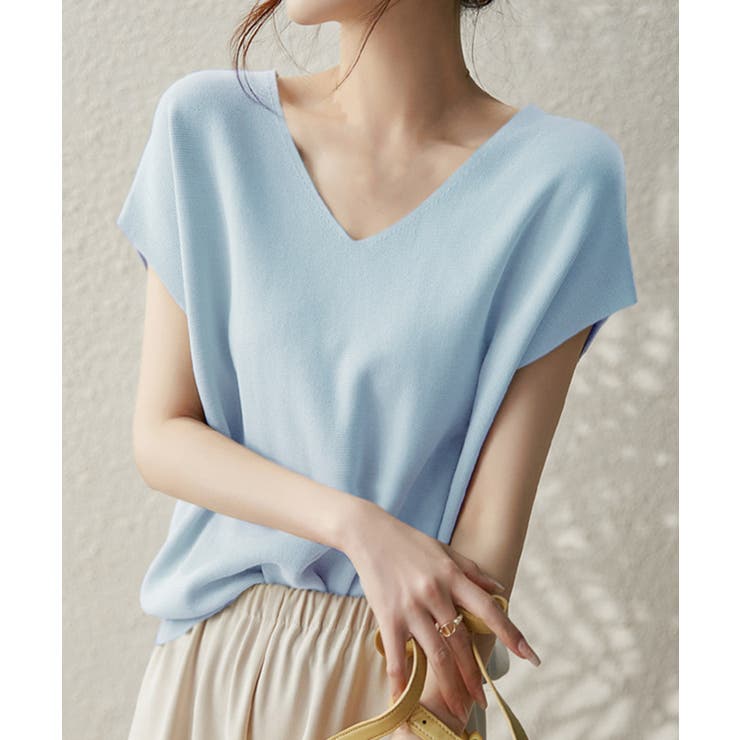 【オープニングセール】 ニットトップス レディース 韓国春秋夏服[品番：II000010844 ワンピース