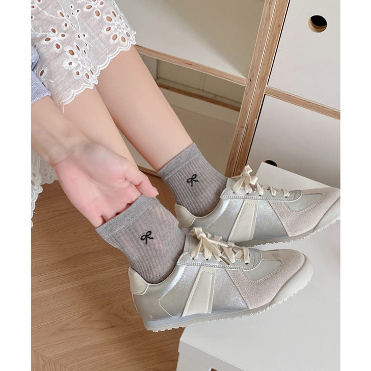 グレー | 涼しい 大人可愛いリブソックス薄手 ローファー靴下レディース | SUNSHINE CLOSET