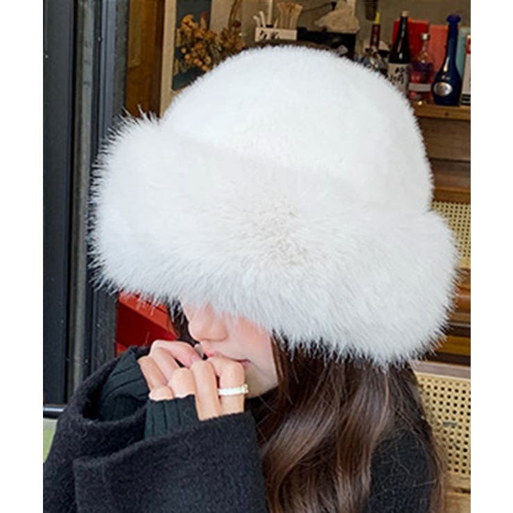 ふわふわファーハット暖かいバケットハット | Miniministore | 詳細画像2 
