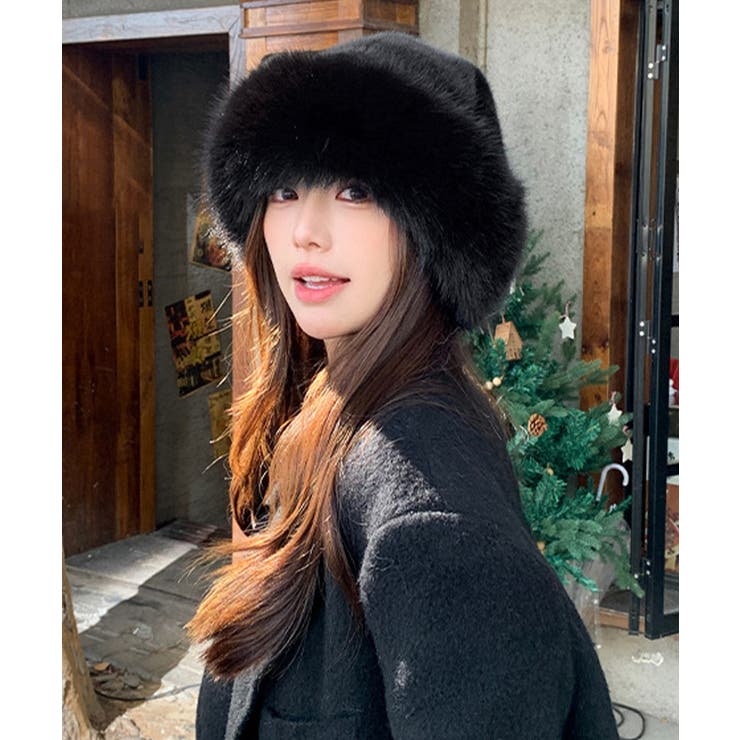 ふわふわファーハット暖かいバケットハット | Miniministore | 詳細画像5 