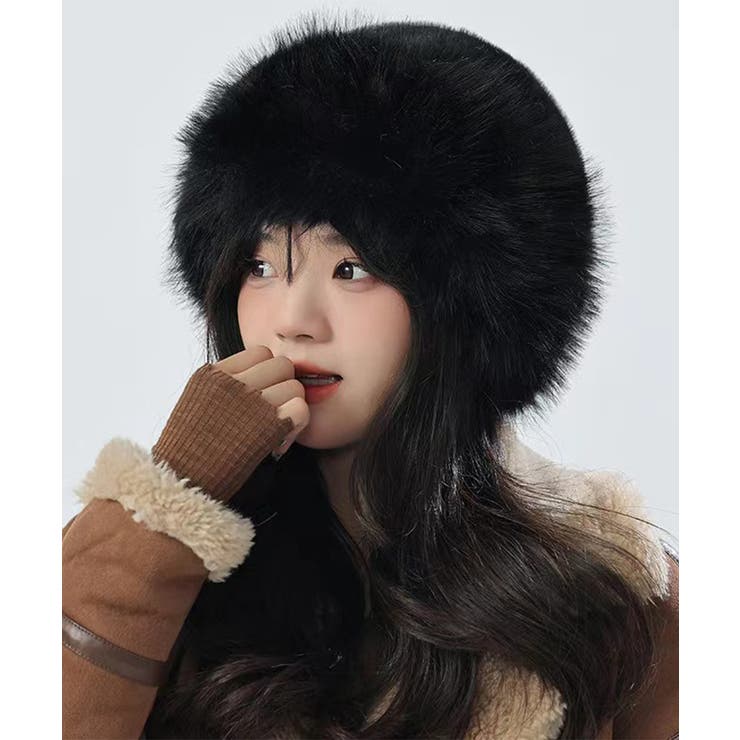 ふわふわファーハット暖かいバケットハット | Miniministore | 詳細画像7 