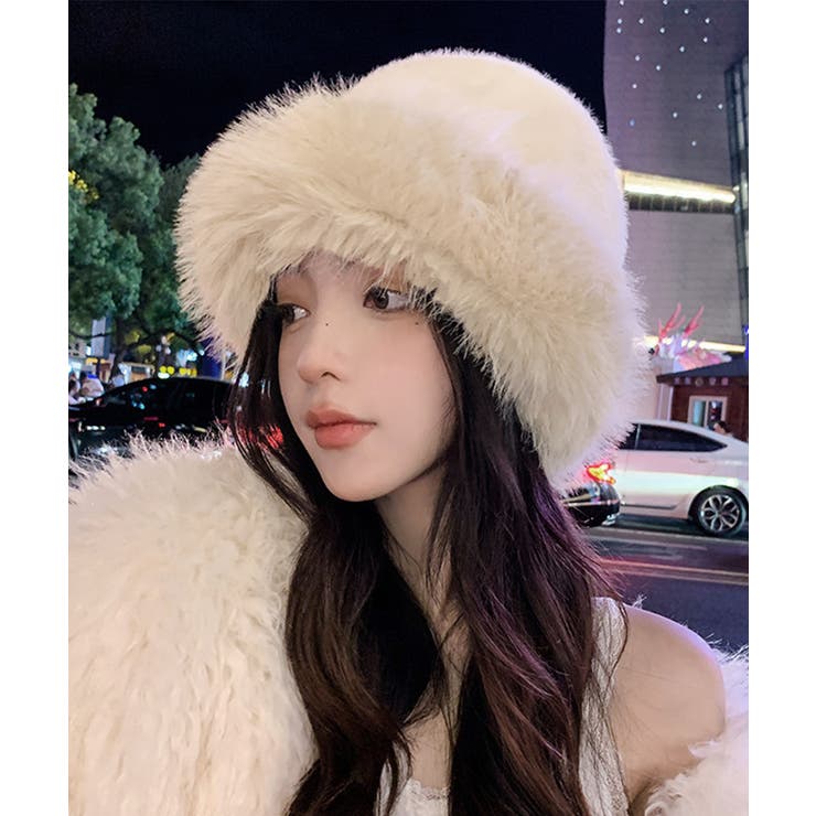 ふわふわファーハット暖かいバケットハット | Miniministore | 詳細画像8 