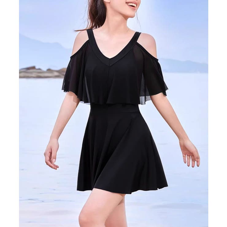 オフショルワンピース水着ショートパンツ付 | Miniministore | 詳細画像1 