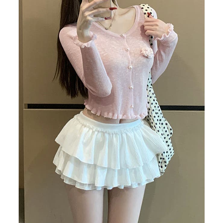 サマーニットカーディガン 花モチーフ付き | Miniministore | 詳細画像10 