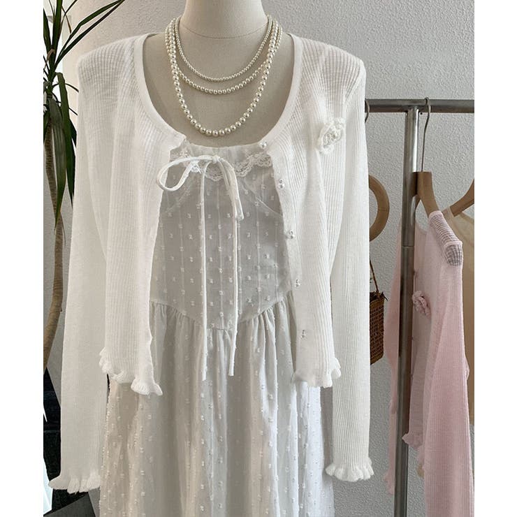 サマーニットカーディガン 花モチーフ付き | Miniministore | 詳細画像19 