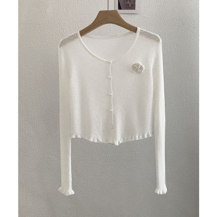 サマーニットカーディガン 花モチーフ付き | Miniministore | 詳細画像24 