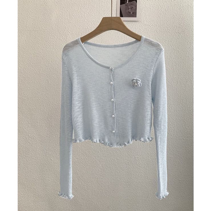 サマーニットカーディガン 花モチーフ付き | Miniministore | 詳細画像26 