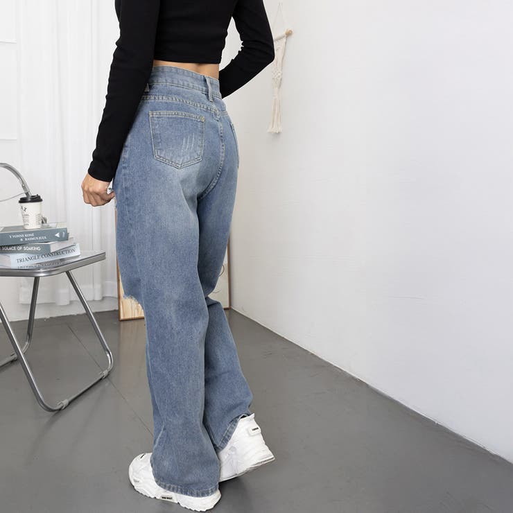 国内で当店のみ CZ Basics ジーンズ ダメージ デニム Achic ジーンズ デニム デニムパンツ ダメージデニムパンツ