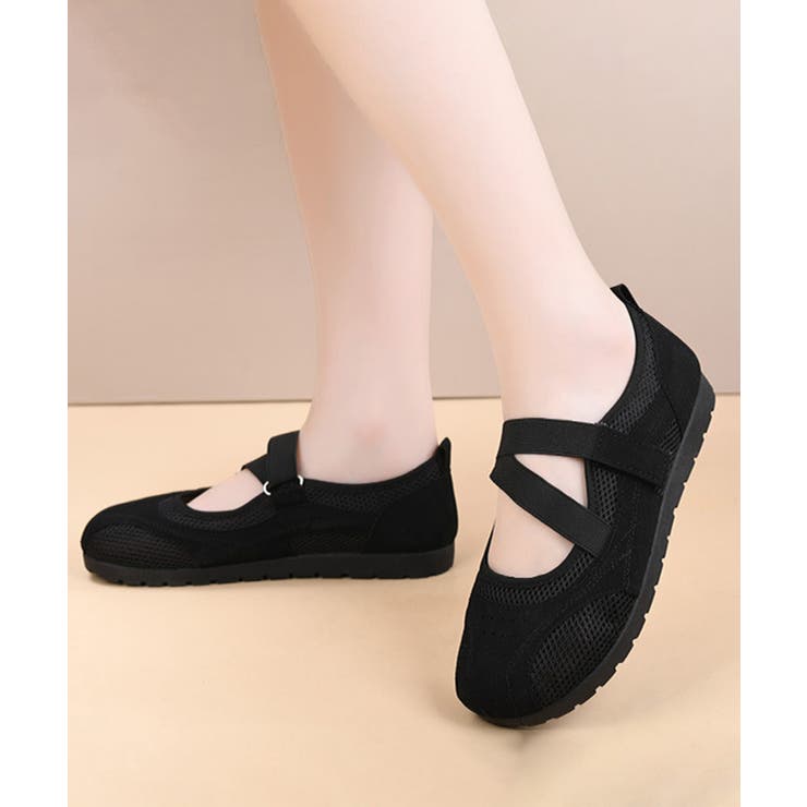 メッシュスニーカークロスストラップ軽量靴 | Miniministore | 詳細画像2 