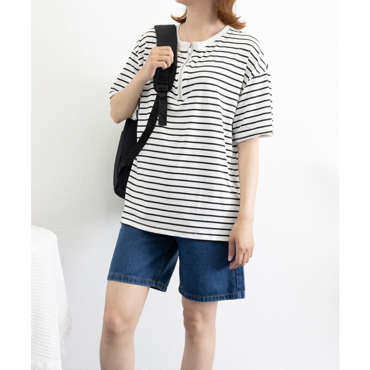 ボーダー柄tシャツ レディース 半袖夏服 | Miniministore | 詳細画像10 