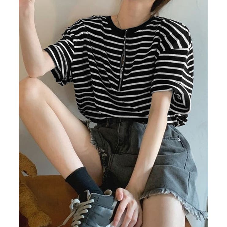 ボーダー柄tシャツ レディース 半袖夏服 | Miniministore | 詳細画像5 
