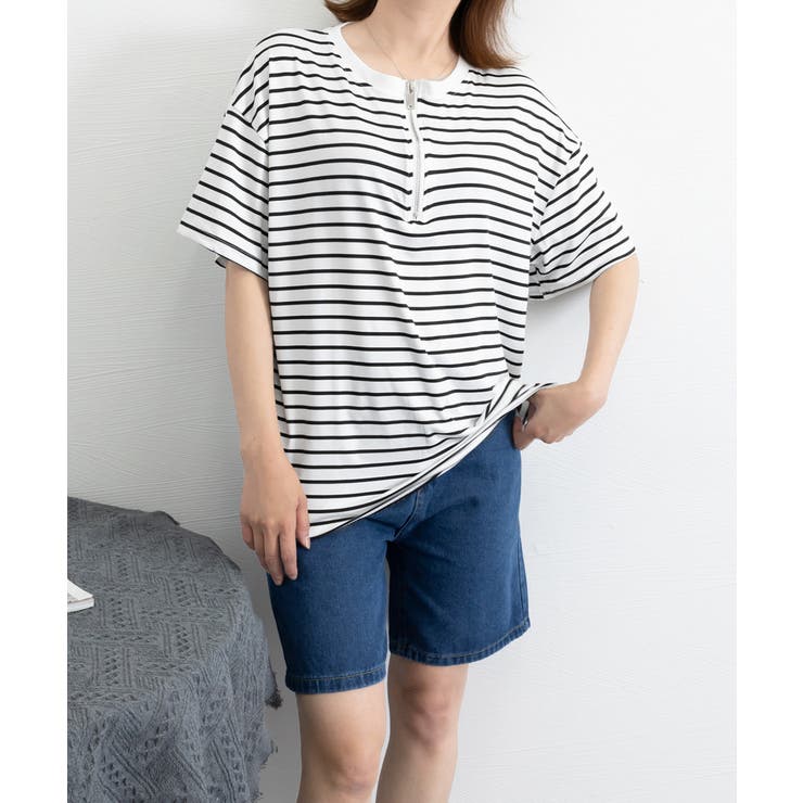 ボーダー柄tシャツ レディース 半袖夏服 | Miniministore | 詳細画像8 