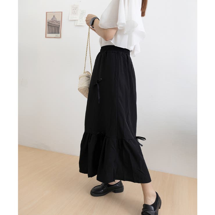 リボンティアードスカート ロングスカート | Miniministore | 詳細画像7 