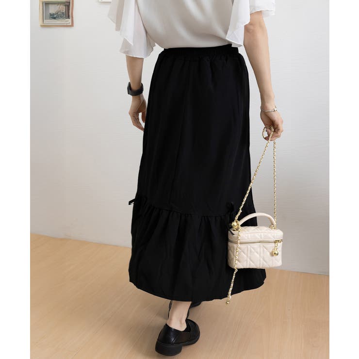 リボンティアードスカート ロングスカート | Miniministore | 詳細画像9 