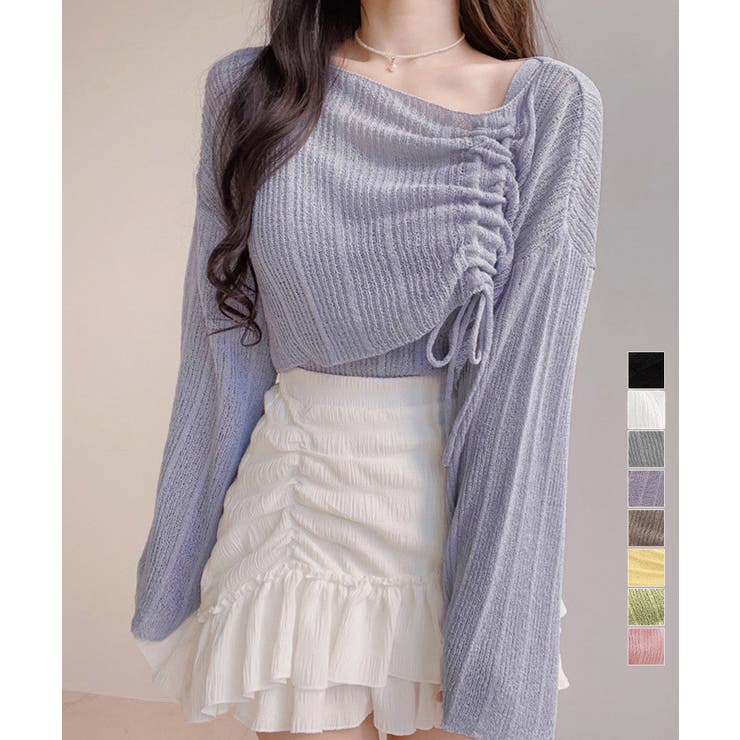 ドローストリング ニットアンサンブル春夏 | Miniministore | 詳細画像1 