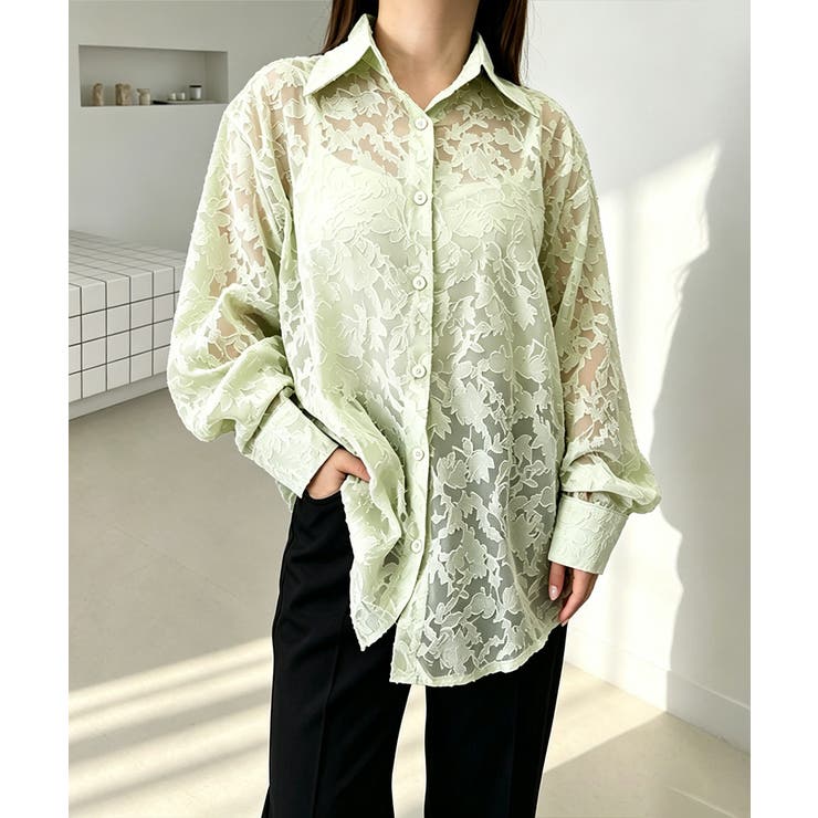 レースブラウス レディースシアーシャツ夏 | Miniministore | 詳細画像12 