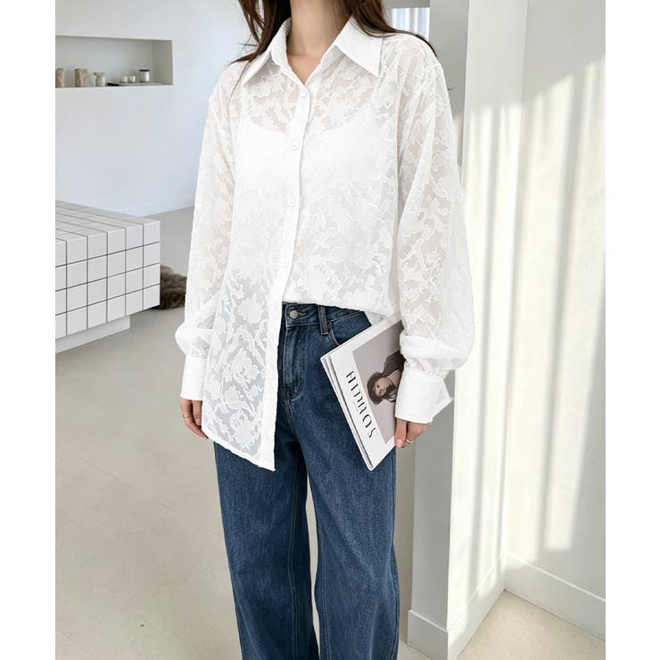 レースブラウス レディースシアーシャツ夏 | Miniministore | 詳細画像2 