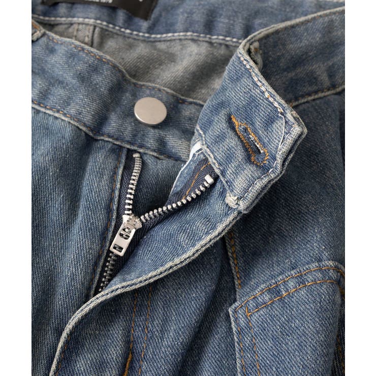 デニムカーゴパンツ 韓国風ワイドジーンズ | Miniministore | 詳細画像29 