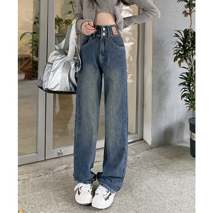 ハイウエスト デニムパンツ ダブルボタン | Miniministore | 詳細画像15 