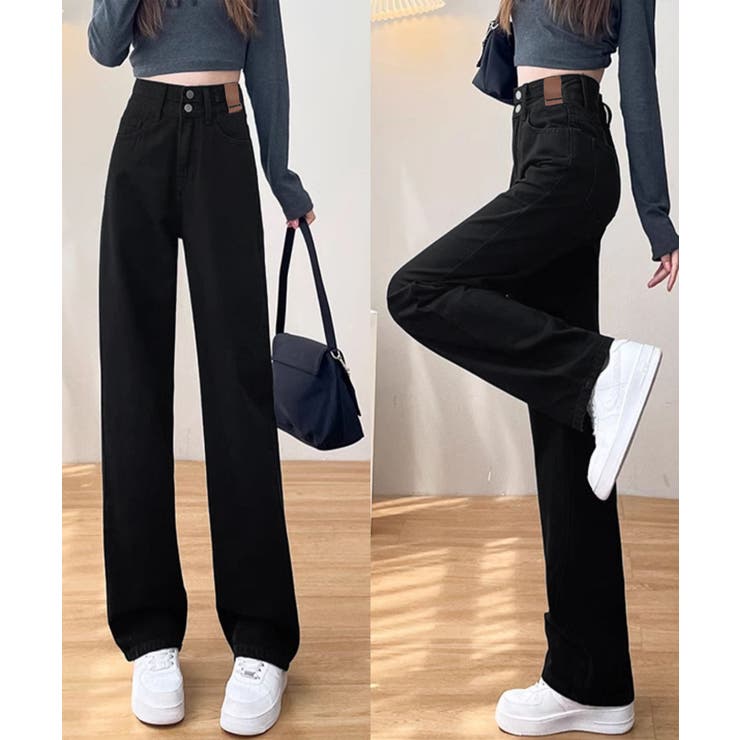 ハイウエスト デニムパンツ ダブルボタン | Miniministore | 詳細画像24 