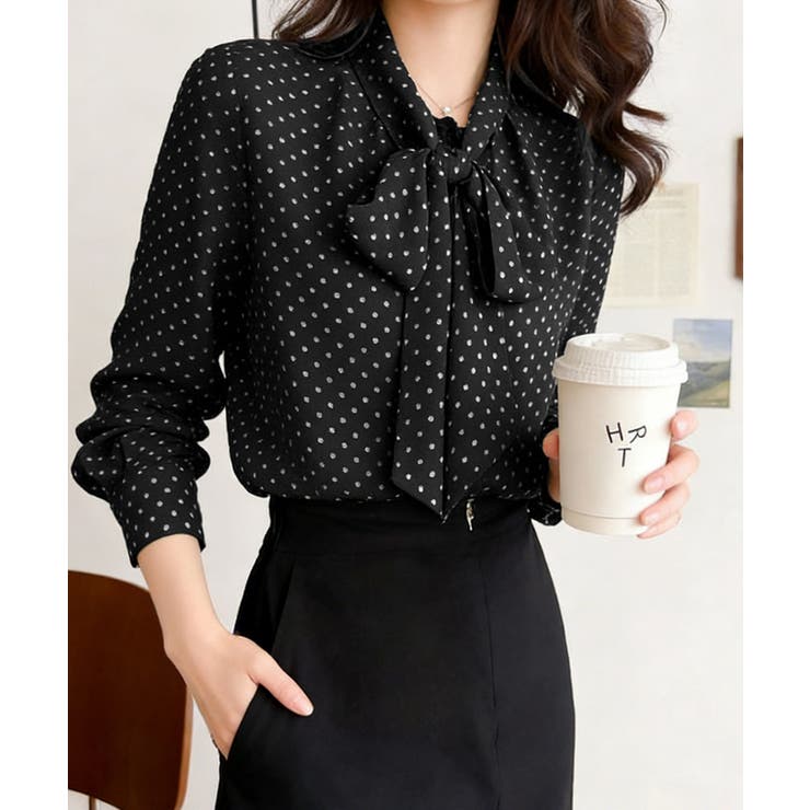 ドット柄 ボウタイブラウスリボンタイ春夏 | Miniministore | 詳細画像10 
