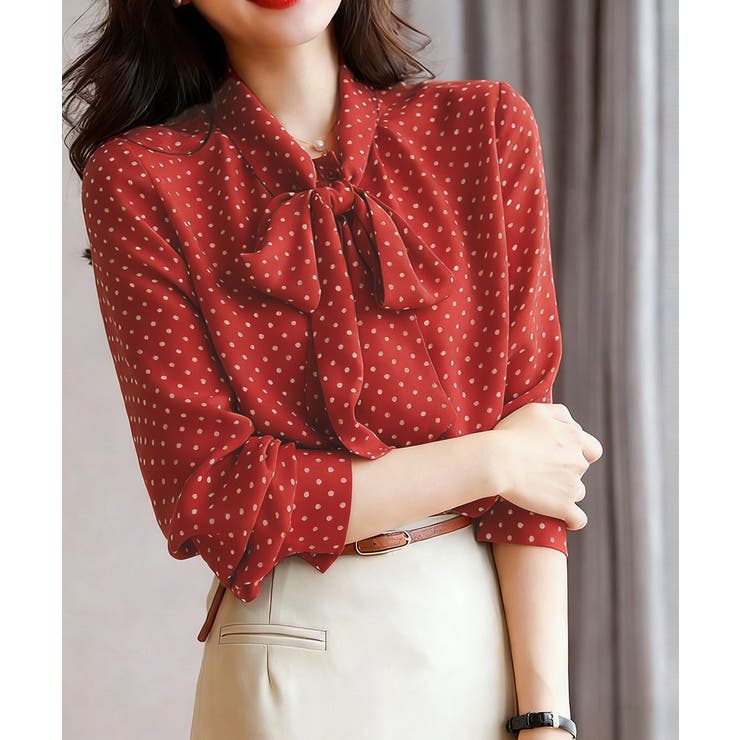 ドット柄 ボウタイブラウスリボンタイ春夏 | Miniministore | 詳細画像11 