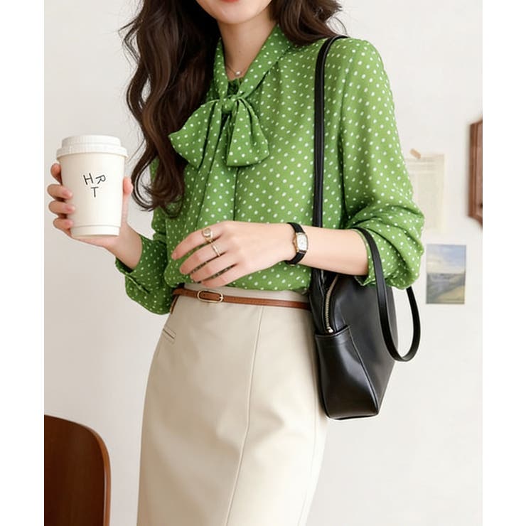 ドット柄 ボウタイブラウスリボンタイ春夏 | Miniministore | 詳細画像19 