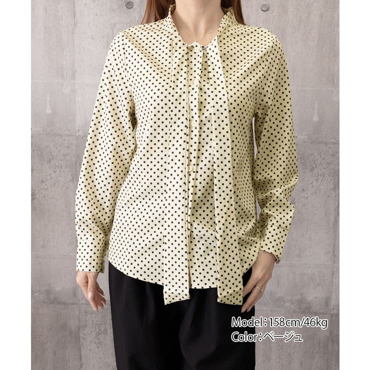 ドット柄 ボウタイブラウスリボンタイ春夏 | Miniministore | 詳細画像22 