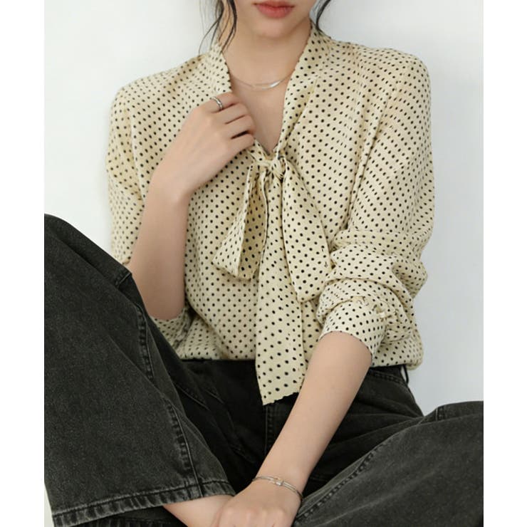 ドット柄 ボウタイブラウスリボンタイ春夏 | Miniministore | 詳細画像5 