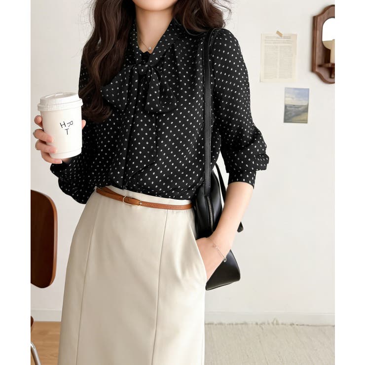 ドット柄 ボウタイブラウスリボンタイ春夏 | Miniministore | 詳細画像9 