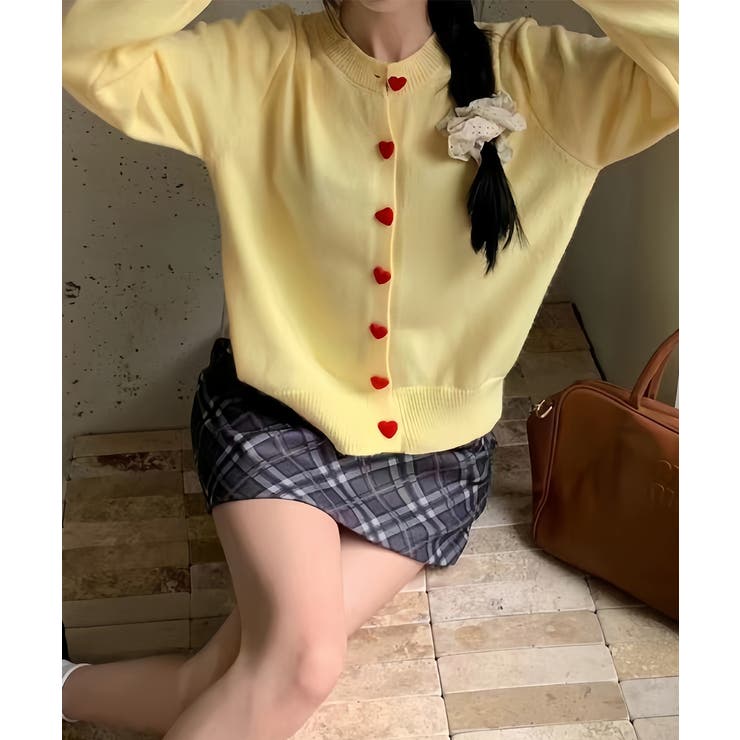 ハートボタンニットカーディガン秋冬韓国風 | Miniministore | 詳細画像14 