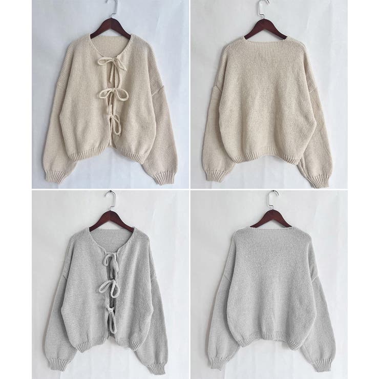 リボンカーディガン前後2WAYニット春秋 | Miniministore | 詳細画像20 