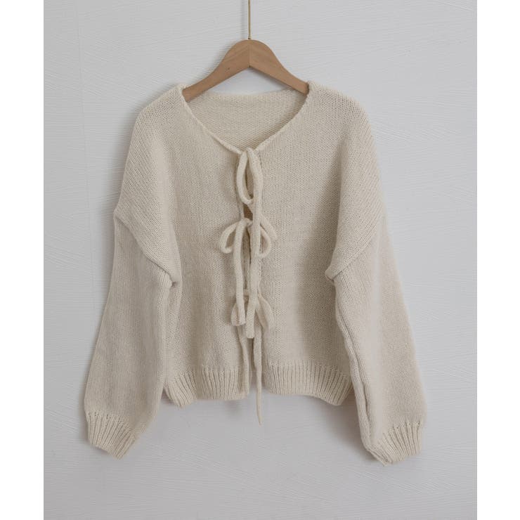 リボンカーディガン前後2WAYニット春秋 | Miniministore | 詳細画像33 