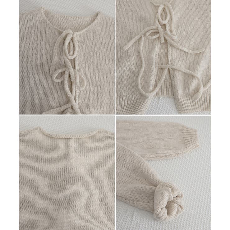 リボンカーディガン前後2WAYニット春秋 | Miniministore | 詳細画像34 