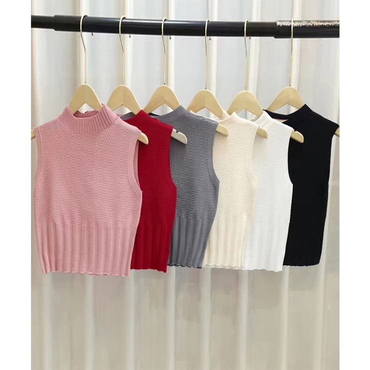 ノースリーブニット トップス ハイネック | Miniministore | 詳細画像10 