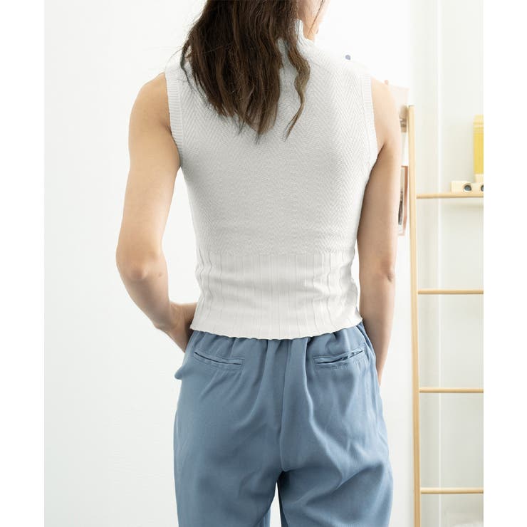 ノースリーブニット トップス ハイネック | Miniministore | 詳細画像14 
