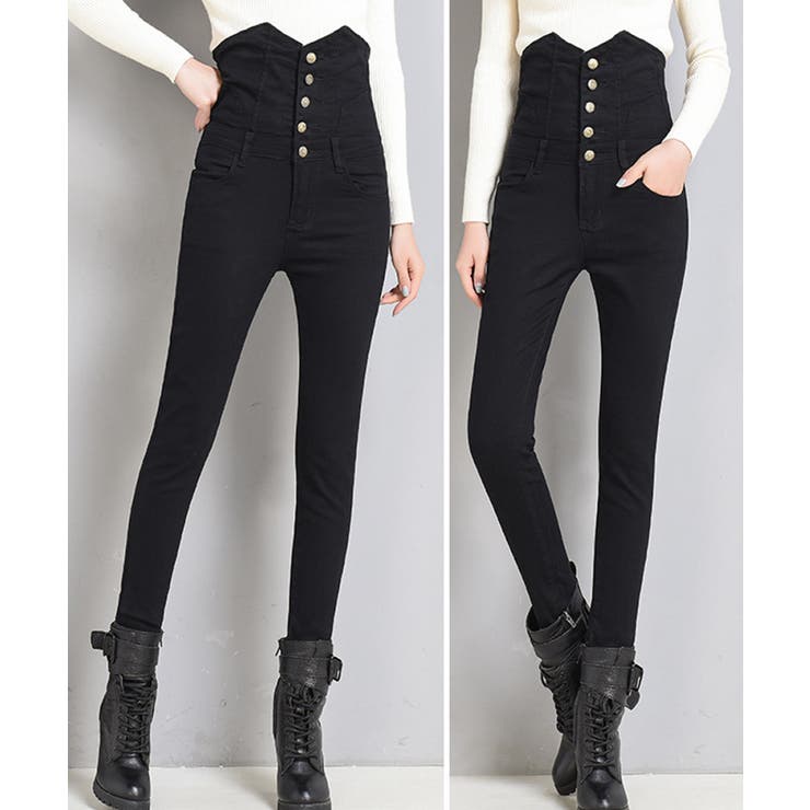 韓国デニム ハイウエスト スキニーパンツ | Miniministore | 詳細画像19 