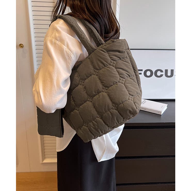 韓国風キルティングトートバッグポーチ付き | Miniministore | 詳細画像2 